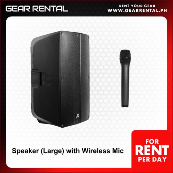 Speaker (Large) with Wireless Mic + Gear Rental